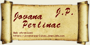 Jovana Perlinac vizit kartica